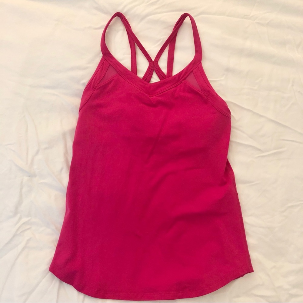Lululemon Strappy hot pink top